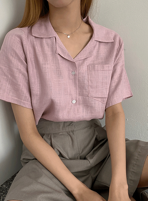 [기획특가]밀크 린넨 반팔 셔츠-8color 봄 여름 카라 베이직 포멀핏 데일리 컬러 레이어드 심플 